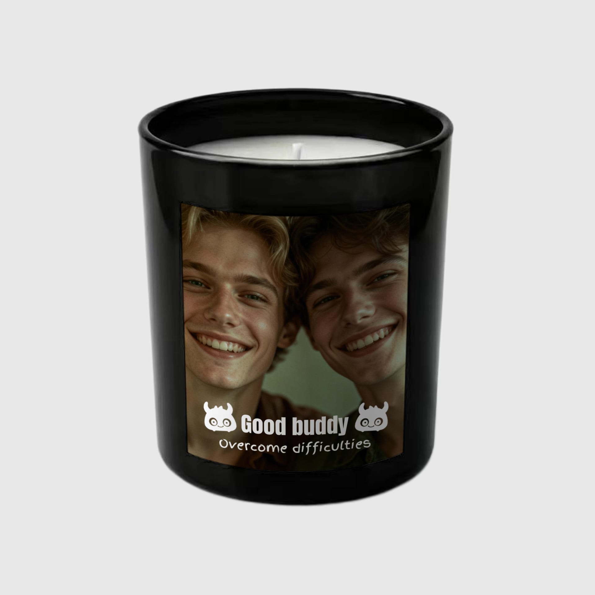 Custom Good Buddy Photo Candle for Best Friend Gift