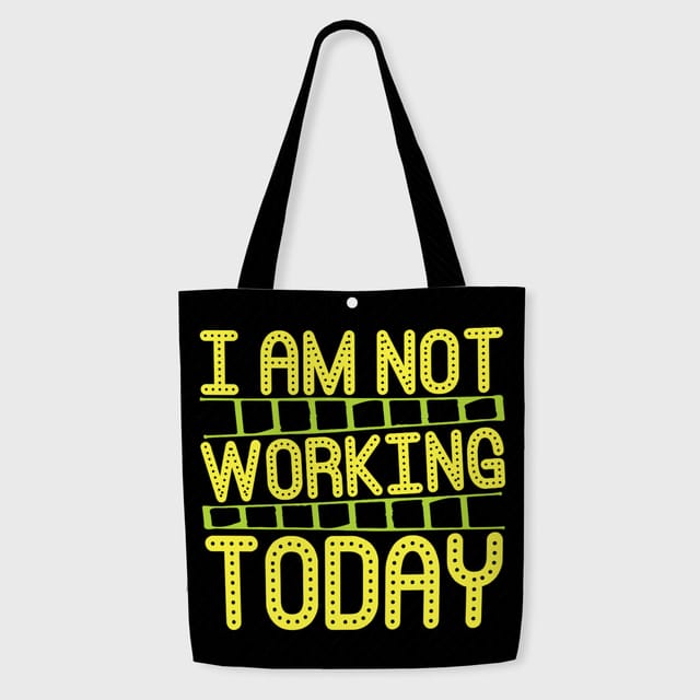 Funny Work Quote Polyester Tote Bag for Coworkers Daily Gifting