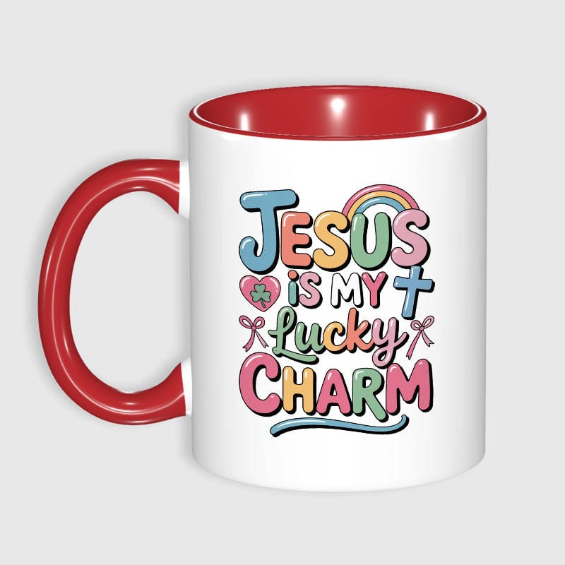 Jesus Is My Lucky Charm Coffee Mug Christian Gift