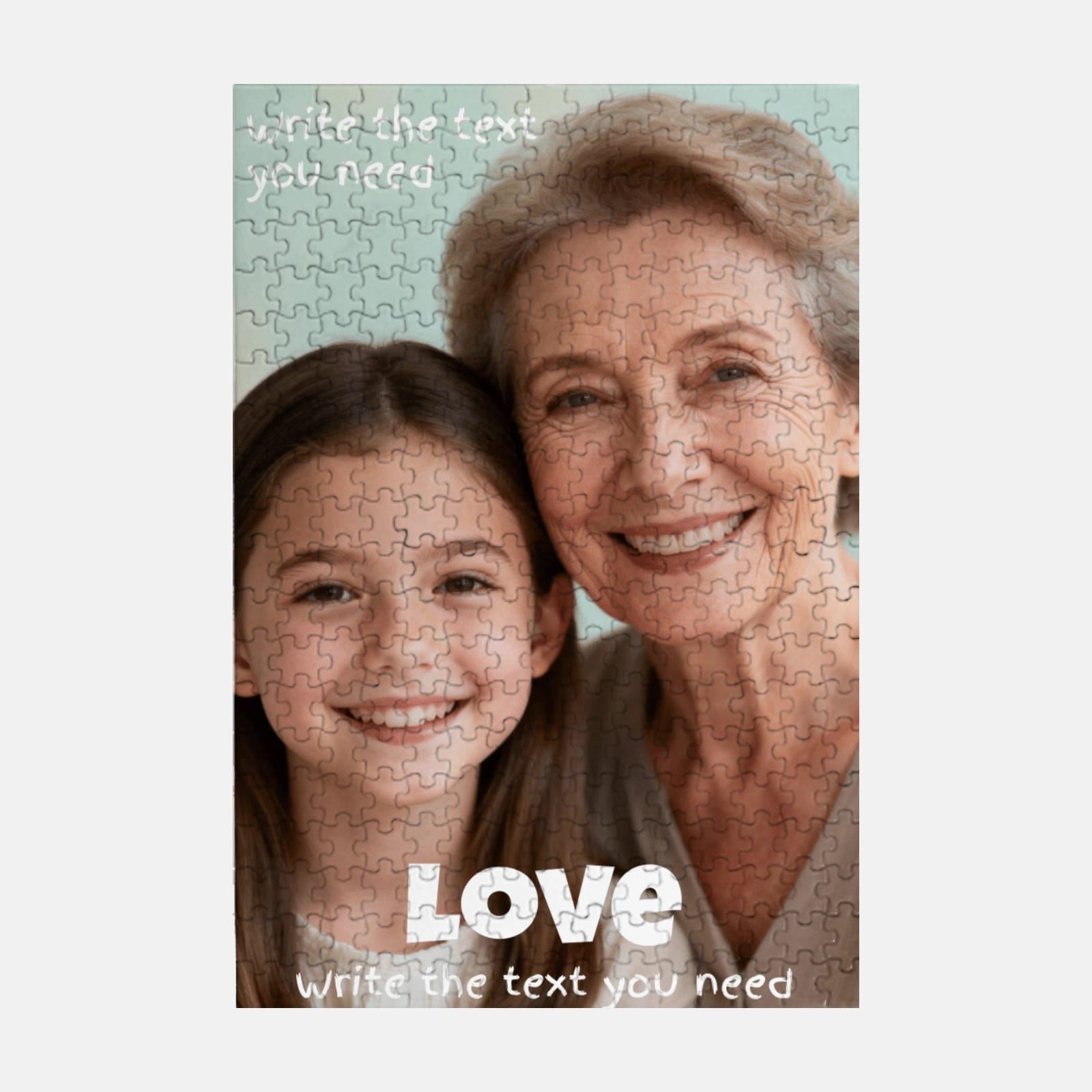 Custom Photo Jigsaw Puzzle for Grandma & Grandkid Gifts