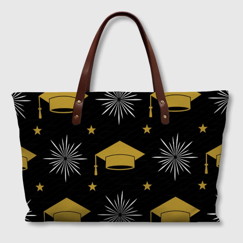 Gold Grad Cap Tote Bag for Graduates Graduation Gift