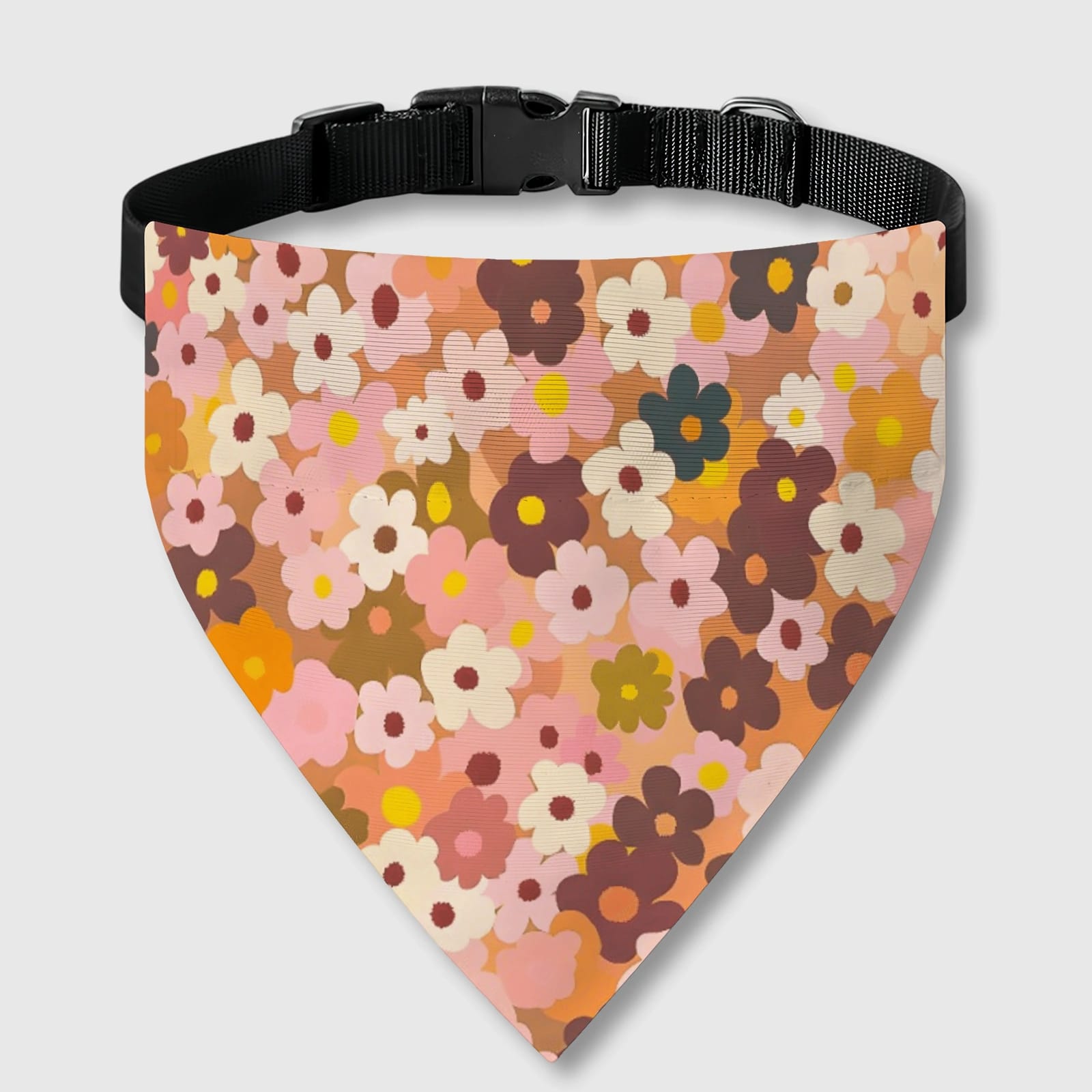 Retro Floral Pet Bandana for Dogs Cats Daily Gift