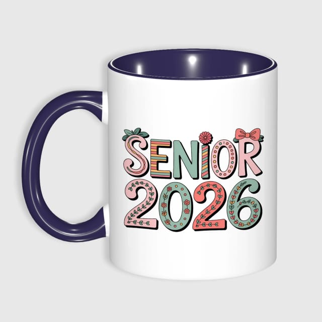 Floral Senior 2026 Coffee Mug for Graduation Gifts