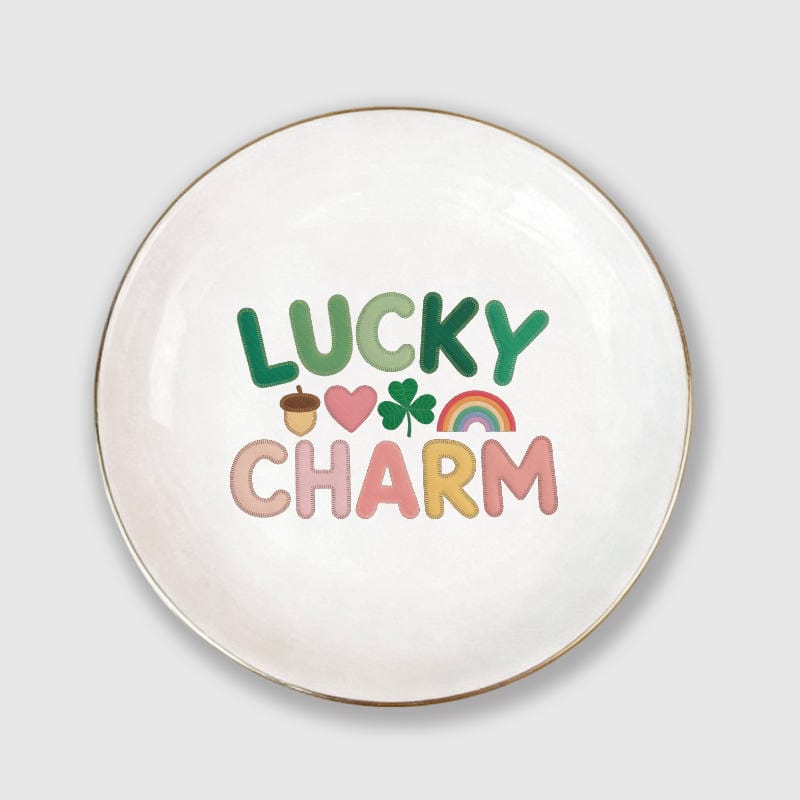 Lucky Charm St Patrick's Ceramic Jewelry Tray Gift