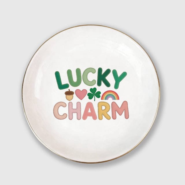 Lucky Charm St Patrick's Ceramic Jewelry Tray Gift