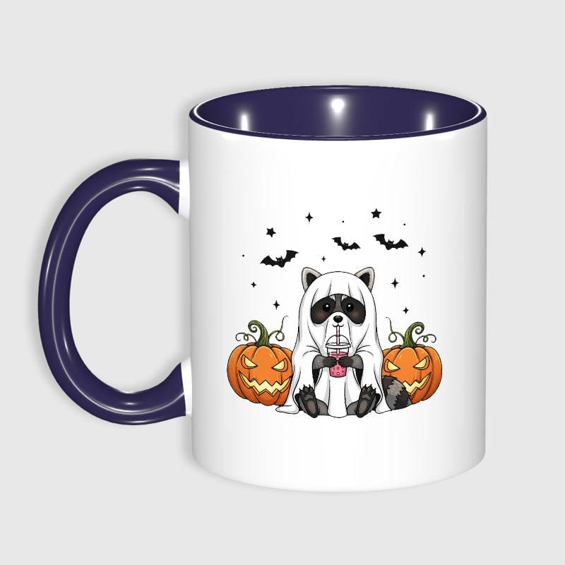 Ghost Raccoon Halloween Mug for Raccoon Lovers
