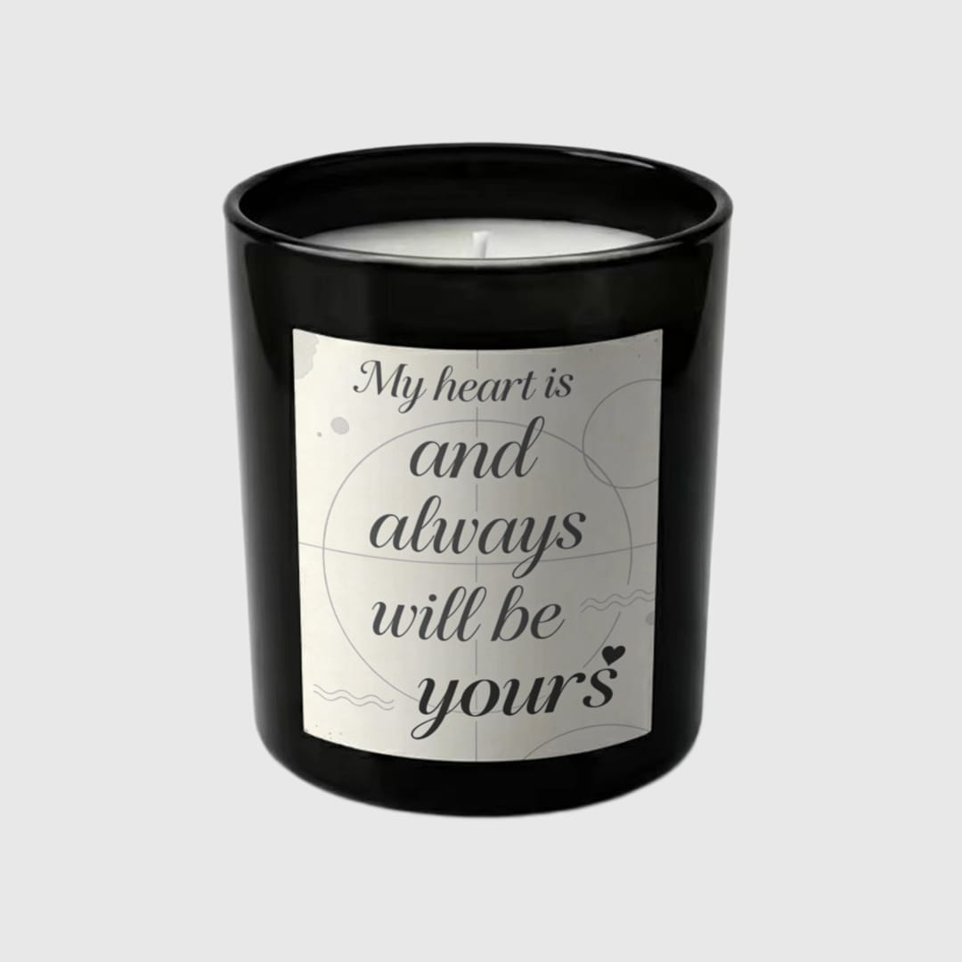 Personalized Hidden-Message Candle / Custom Sticker Candle (2pcs Set) - 1