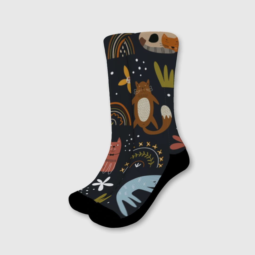 Custom Crew Socks Personalized Gift for Him Her Gift for Couples Friends Family - 1