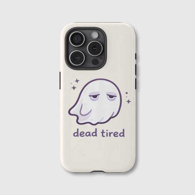 Dead Tired Ghost Magnetic Phone Case for Halloween Gifts