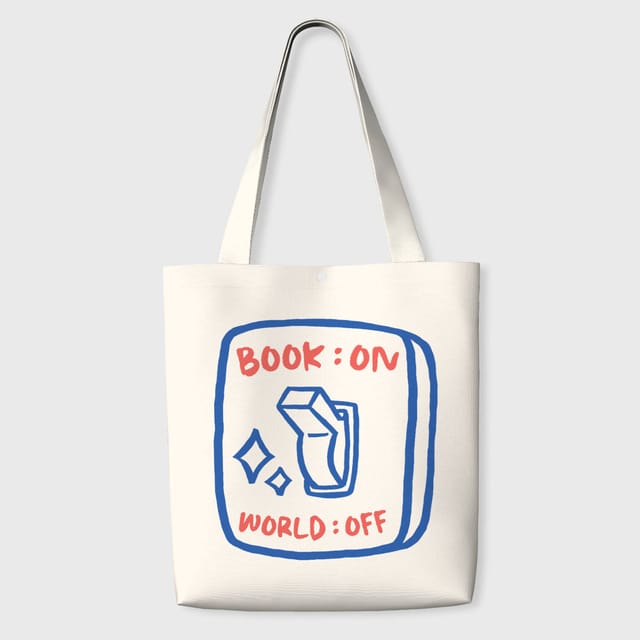 Funny Book Quote Canvas Tote Bag for Book Lovers Daily Use