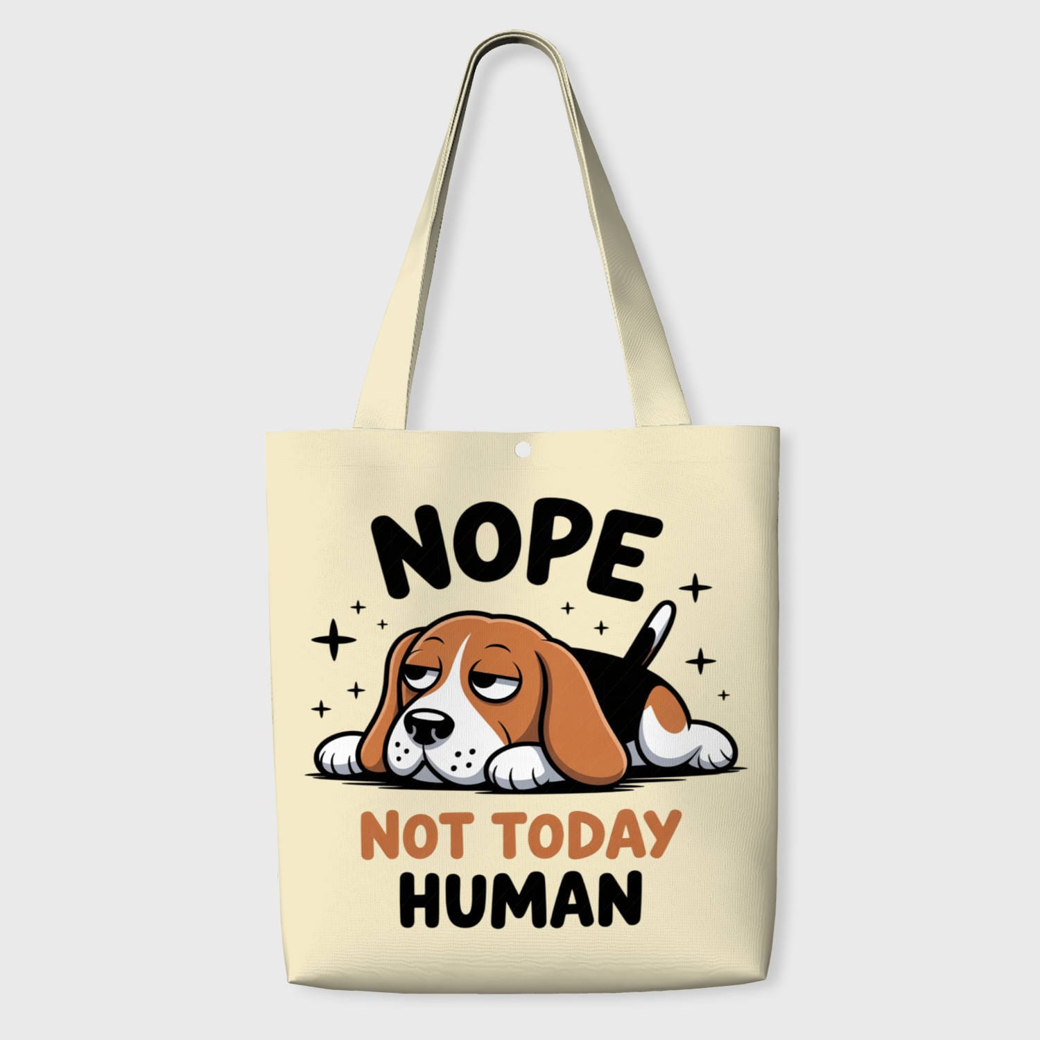 Funny Lazy Beagle Tote Bag for Pet Lovers Daily Use