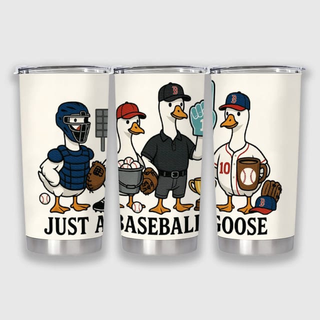 Funny Baseball Goose 20oz Insulated Tumbler for Fans Gift