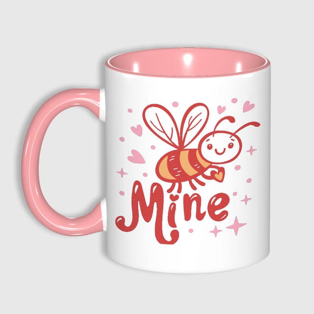 Cute Bee Mine Ceramic Mug for Valentine's Day Gift