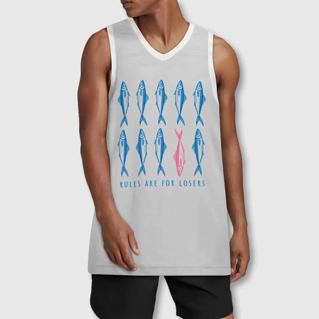 Funny Sardine Quote Basketball Jersey for Men Gift