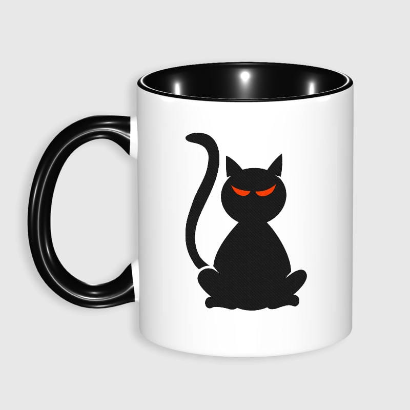 Grumpy Black Cat 11oz Coffee Mug for Cat Lovers Gift Daily Use