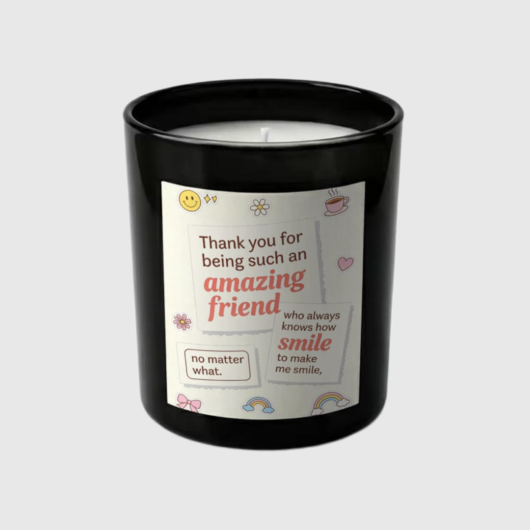 Personalized Hidden-Message Candle / Custom Sticker Candle (2pcs Set) - 1