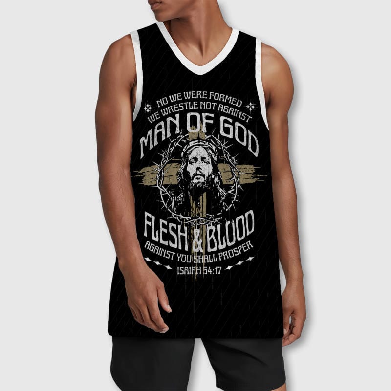 Man of God Christian Jesus Basketball Tank Top for Men