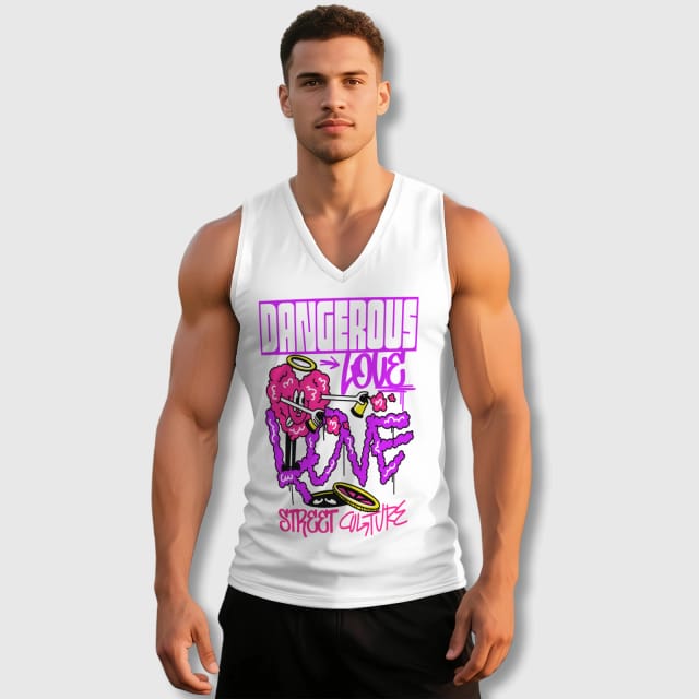 Custom Men's V-Neck Vest | Personalized Lightweight Sleeveless Shirt