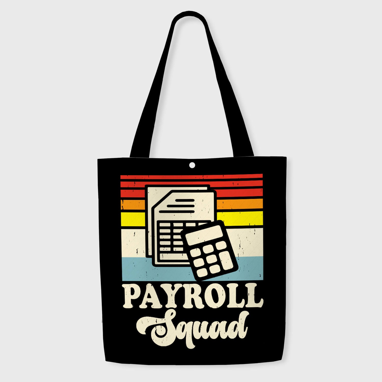 Retro Payroll Squad Tote Bag for Payroll Staff Office Gift