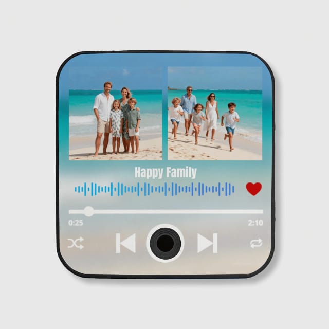 Custom Family Playlist Photo Fridge Magnet for Music Lovers