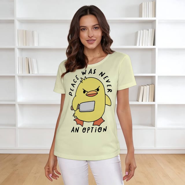 Funny Angry Duck Women's T-Shirt for Casual Wear Gift