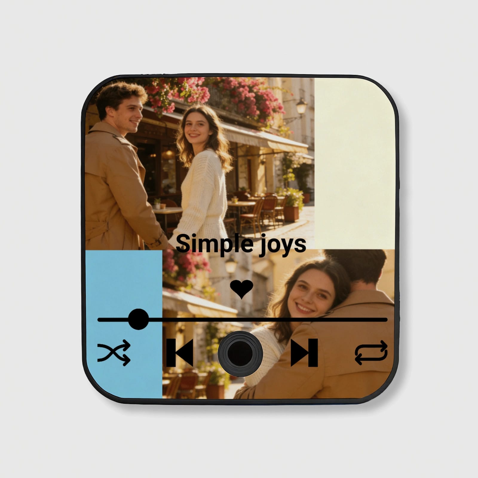 Custom Music Photo Fridge Magnet for Couples Valentine Gift