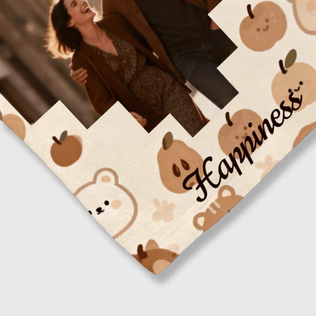 Custom Woven Blanket – Personalized Photo Throw with Fringe Edges, Soft Woven Fabric, Full-Print Picture Blanket for Sofa, Bed, Travel, Gifts, Home Décor - 1