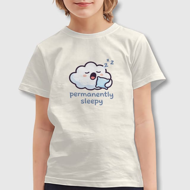Funny Sleepy Cloud Kids T-Shirt for Daily Wear Birthday Gift