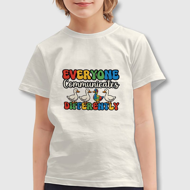 Autism Duck Quote Kids T-Shirt for Back to School Gift