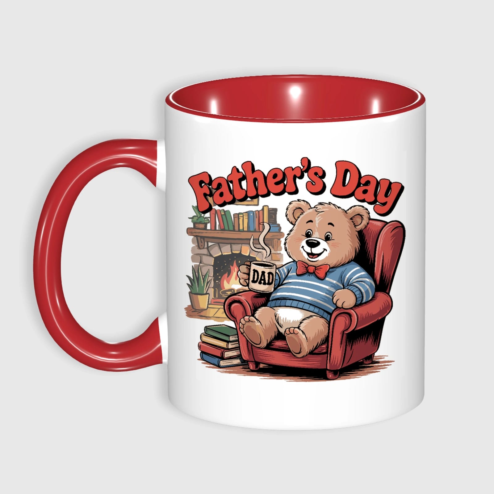 Cozy Teddy Bear 11oz Accent Mug for Dad Father's Day Gift