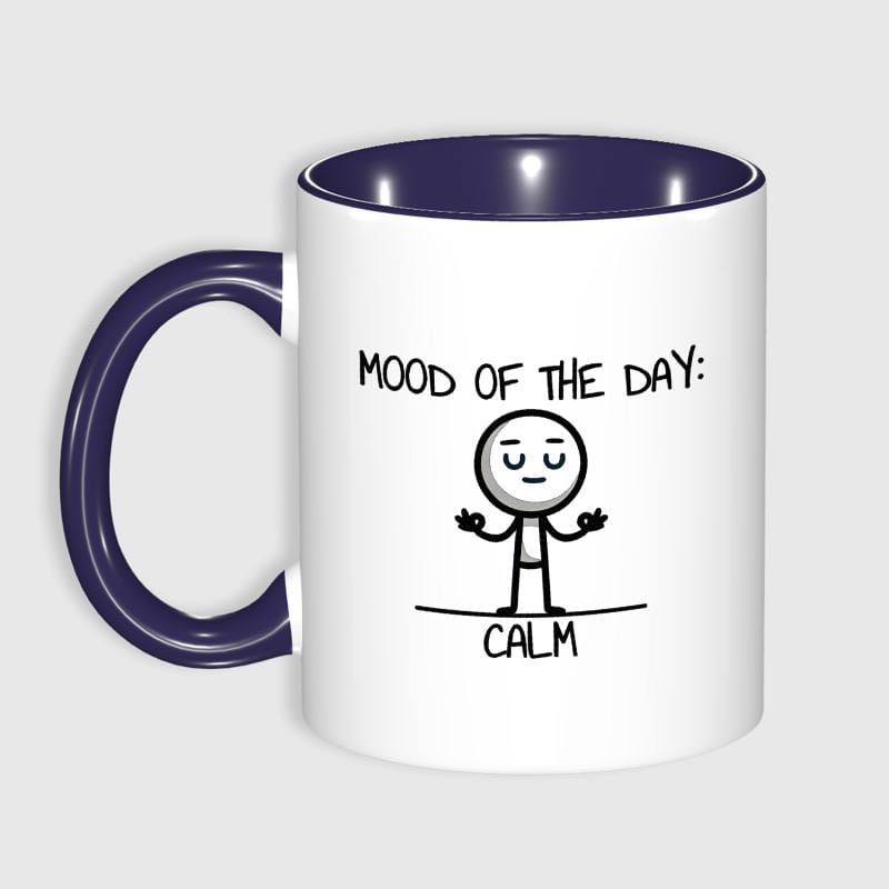 Calm Yoga Stick Figure Coffee Mug for Yoga Lovers Daily Use