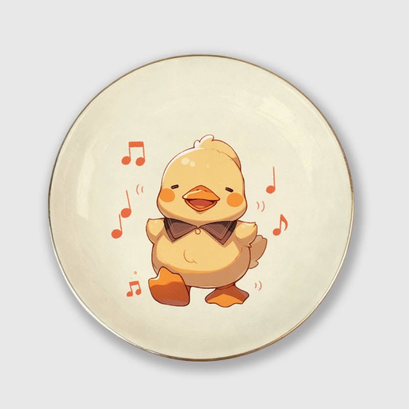 Cute Singing Duck Ceramic Trinket Tray for Pet Lovers Gift