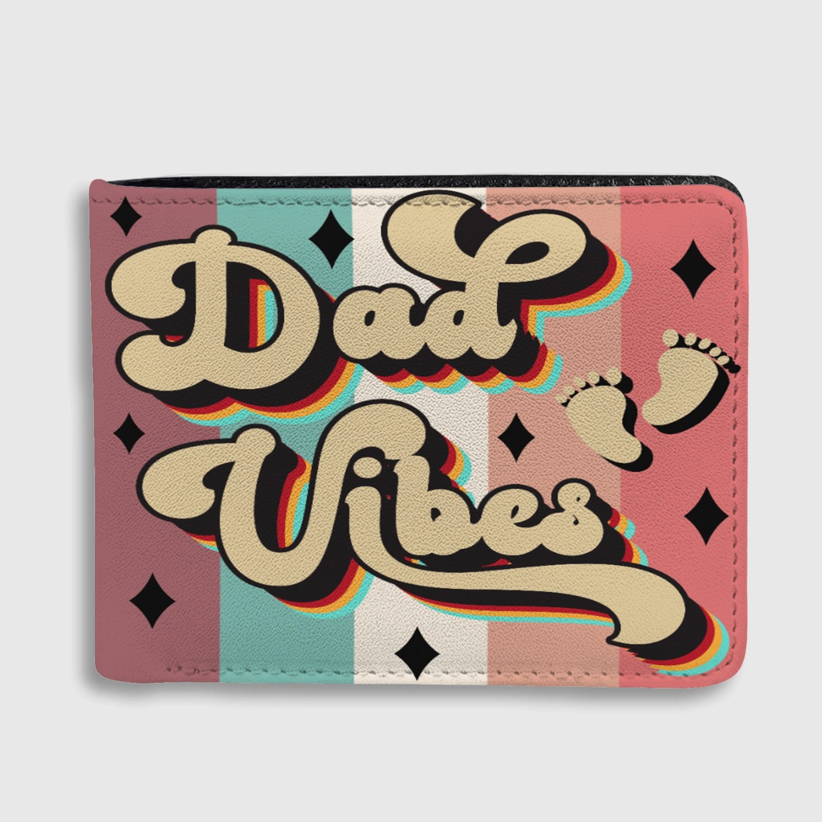 Retro Dad Vibes Bifold Wallet for New Dads Father's Day Gift
