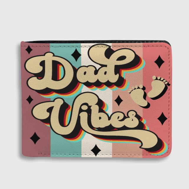 Retro Dad Vibes Bifold Wallet for New Dads Father's Day Gift