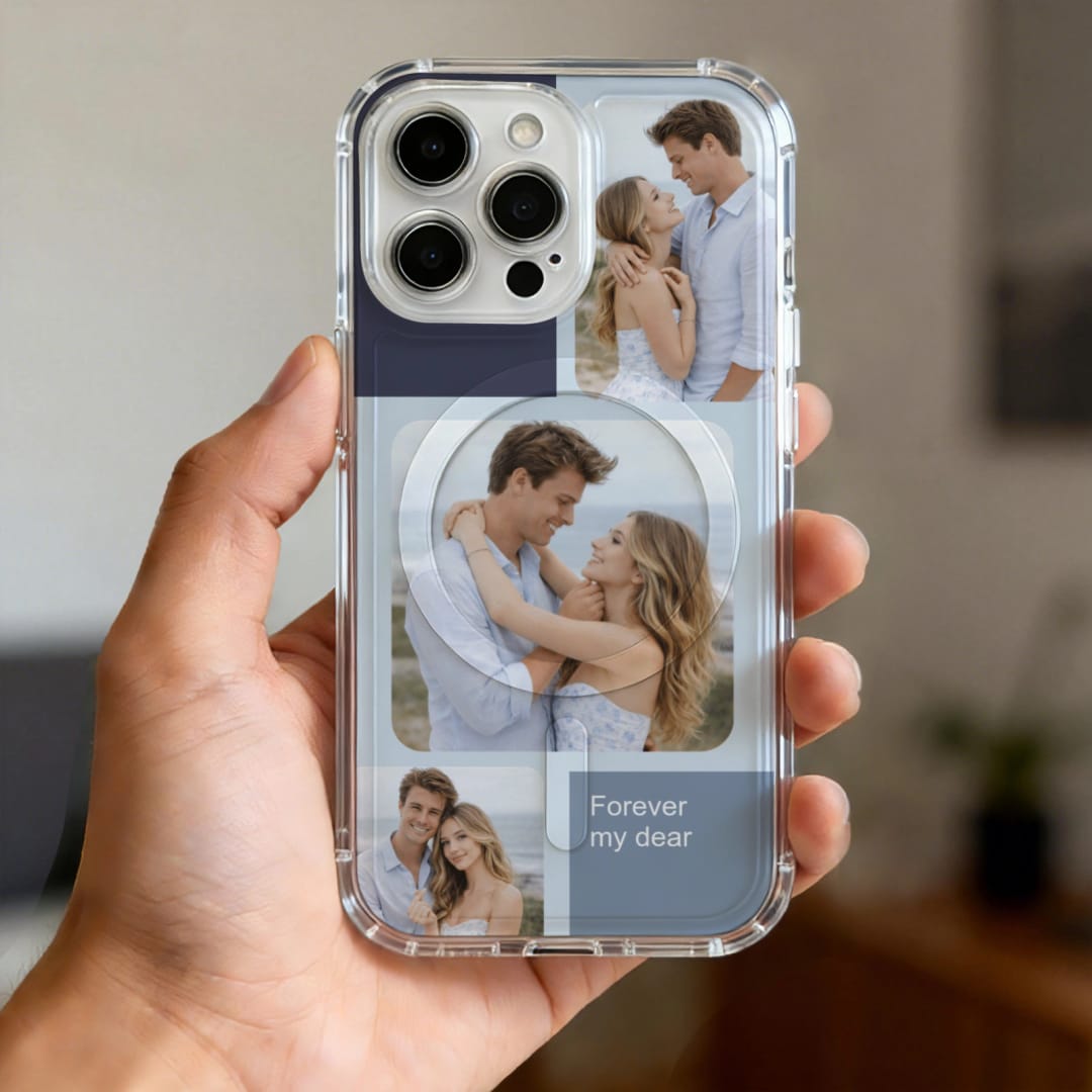 Personalized Clear Magnetic Case for iPhone 15 / 15 Pro / 15 Pro Max / 16 / 16 Pro / 16 Pro Max / 17 / 17 Pro / 17 Pro Max, Crystal Transparent Shockproof Cover, Strong MagSafe Compatibility, Anti-Yellow Slim Protective Phone Case - 1