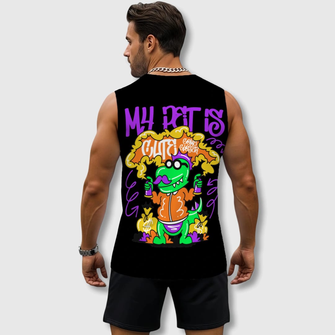 Custom Crew Neck Vest for Men | Lightweight Personalized Summer Tank Top - 1