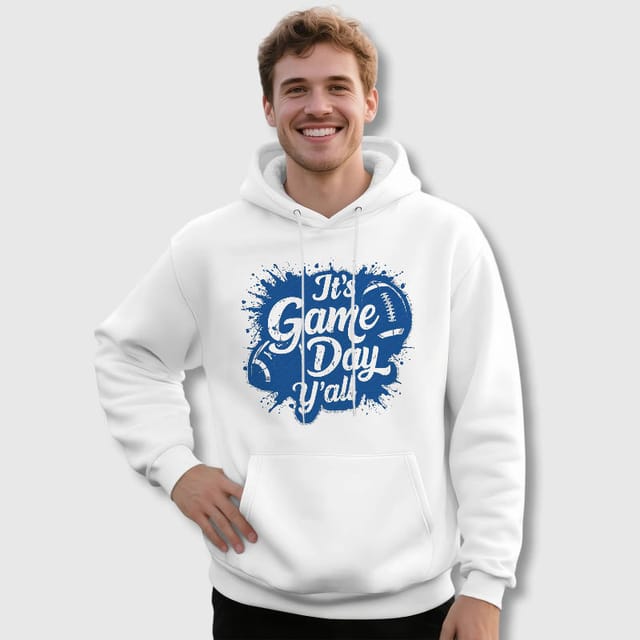 It's Game Day Football Graphic Hoodie for Men Game Day Use