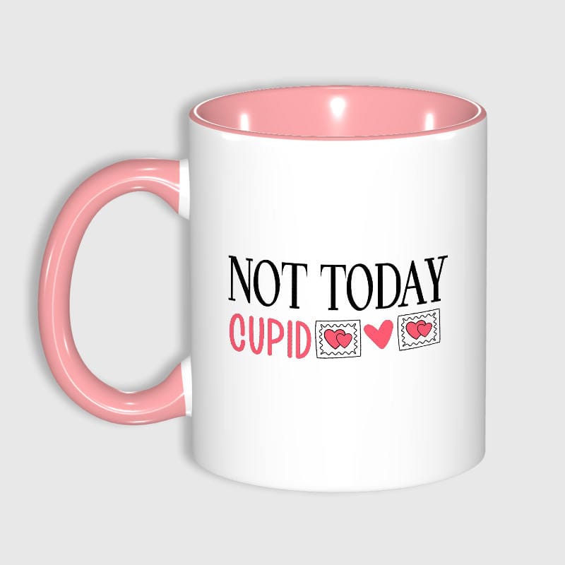 Funny Not Today Cupid Mug for Singles Valentine's Gift