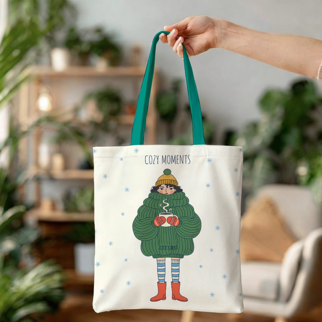 Personalized Canvas Tote Bag – Custom Printed Eco Reusable Bag for Shopping, Books, Work, Everyday Use - 1