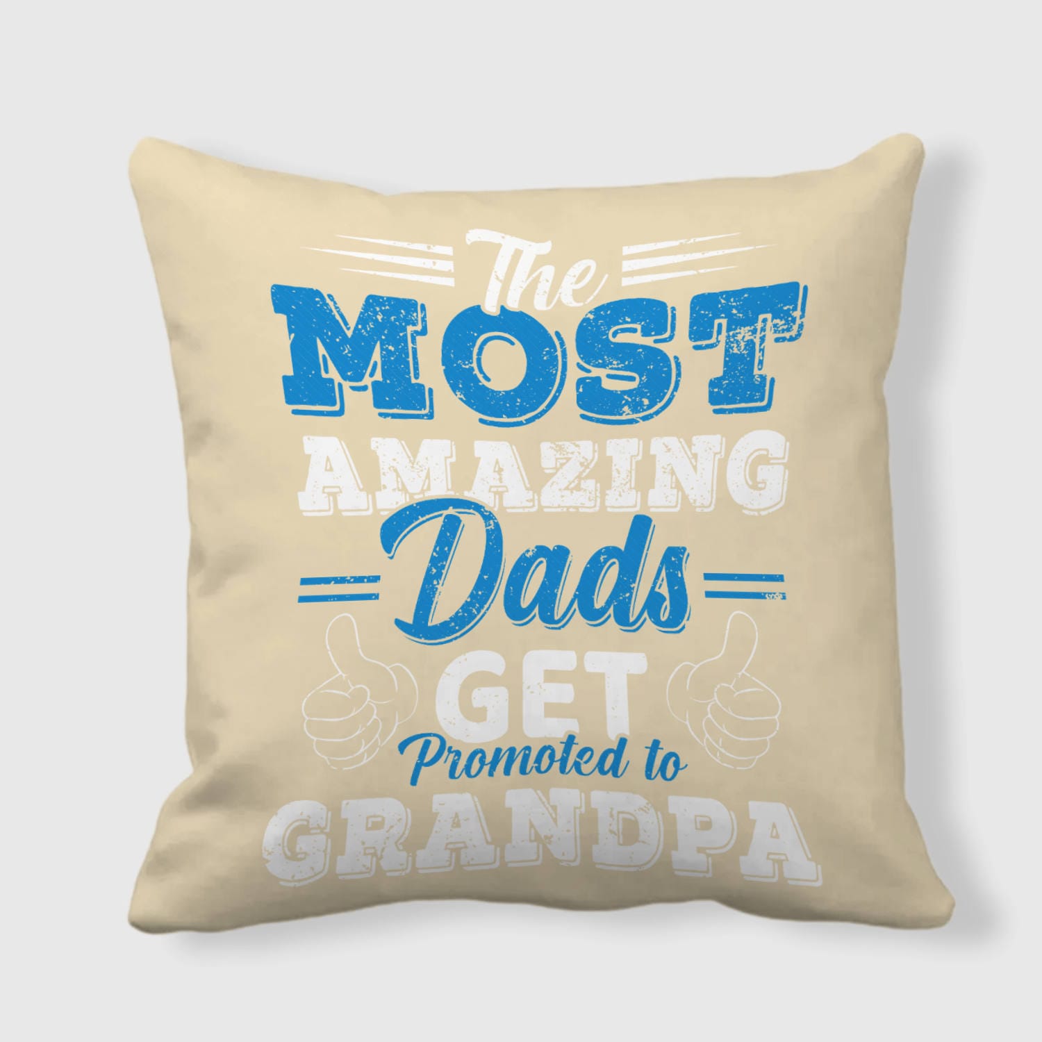 Funny Grandpa Promotion Throw Pillow for New Dads Gift