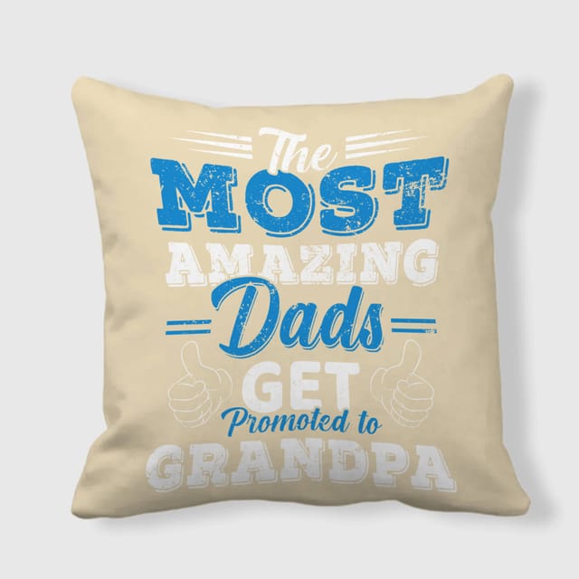 Funny Grandpa Promotion Throw Pillow for New Dads Gift