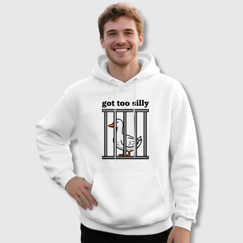 Funny Jail Duck Meme Pullover Hoodie for Duck Lovers