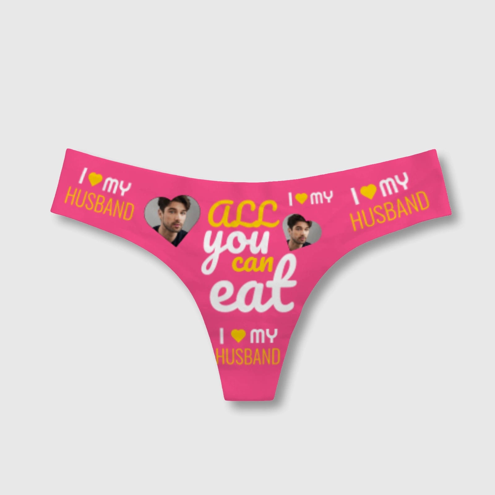 Personalized Photo Women's Thong – Custom Print T-Back Underwear, Sexy Intimate Gift