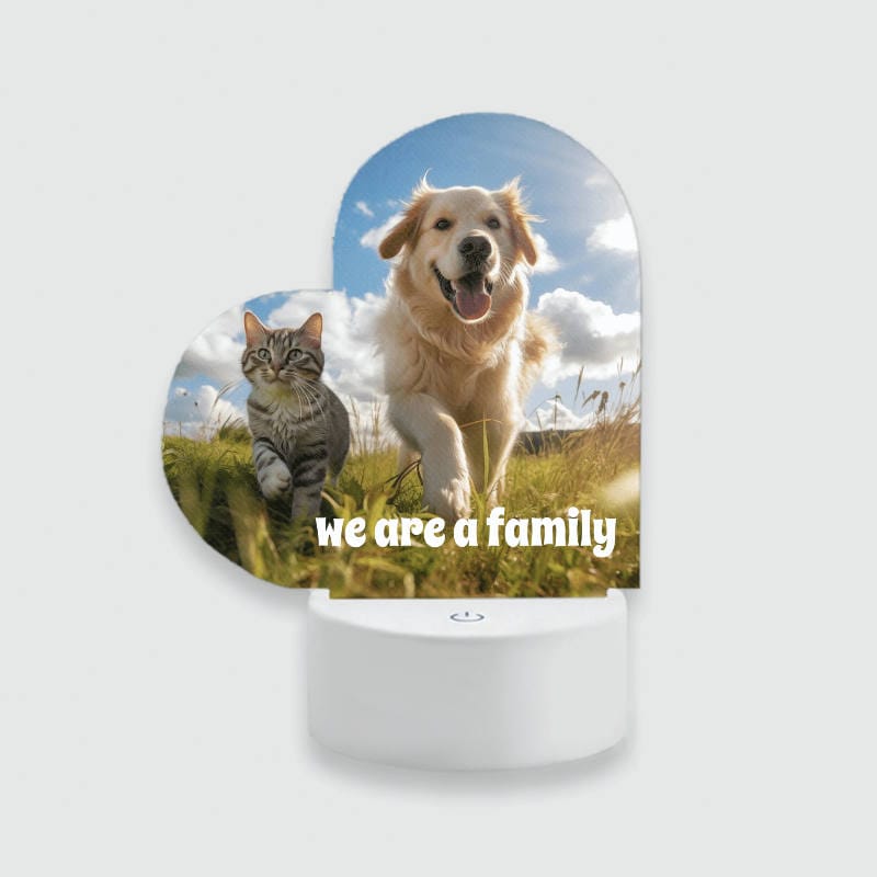 Custom Cat & Dog Acrylic Night Light for Pet Lovers Gift - 1