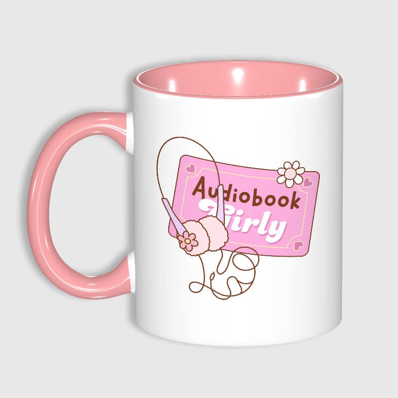 Audiobook Girly 11oz Mug for Book Lovers Birthday Gift