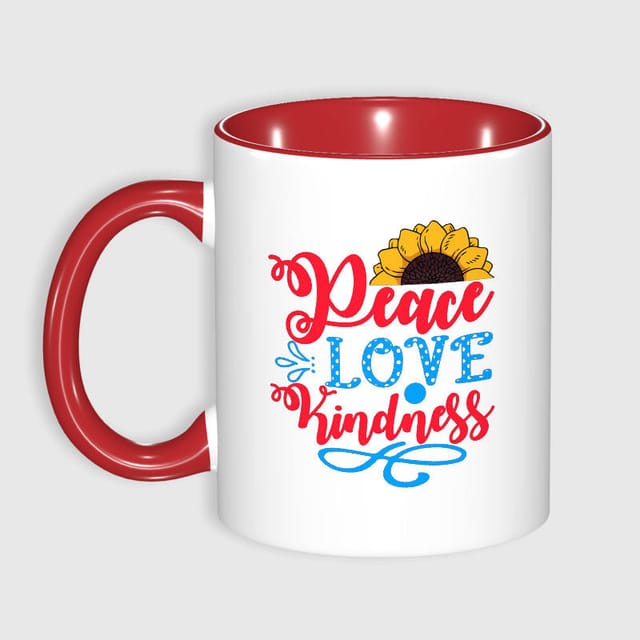 Sunflower Peace Love Kindness Mug for Teacher Appreciation Gift