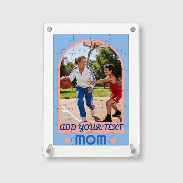 Custom Photo Acrylic Puzzle for Mom Mother's Day Gift