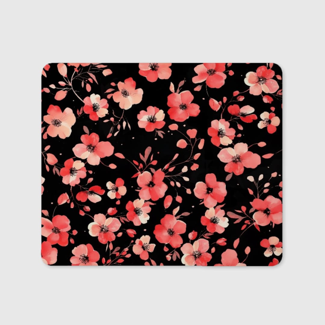 Pink Petal Cascade Mouse Pad - 1