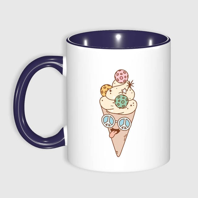 Cute Peace Ice Cream 11oz Mug for Summer Lovers Gift