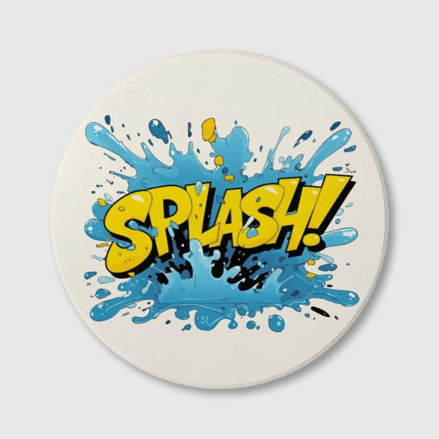 Splash Graffiti Cartoon Ceramic Coaster for Daily Use